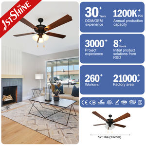 天井ファン1個CEスーパーアジアイタリア屋内エレガントクラシックアンティーク52インチライト付き - Product Image 3