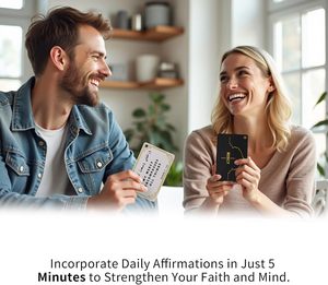 Pafu Cadeaux Islamiques 30 Rappels Quotidiens Cartes d'Affirmations Spirituelles avec Décor Kaaba Cartes Flash Arabes Carte d'Affirmation Quotidienne - Product Image 4