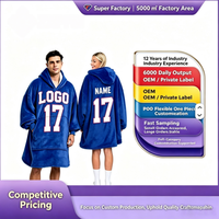 Robe à capuche unisexe en polaire Sherpa surdimensionnée personnalisable, chaude et épaisse, avec grandes poches, pour le sport et les loisirs, pour adultes