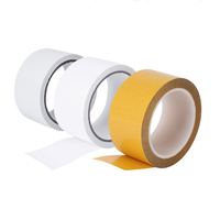 Ruban adhésif OPP transparent double face avec doublure jaune, multi-usages, pour bureau, artisanat, boîte cadeau, collage