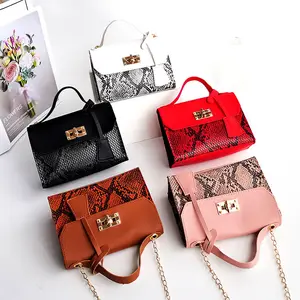 AZB559 2023 New Snakeskin exotic leather mini shoulder crossbody messenger bag chain strap mini purse bag