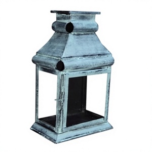 Iron Lantern Candle Holder Decorative Home Garden Lighting Durable Metal Design Outdoor Indoor Use Decorative Lantern - Product Image 1