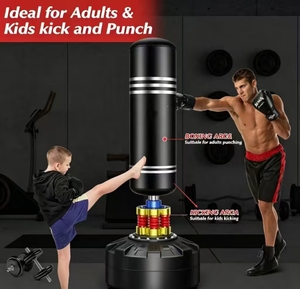 <span class=keywords><strong>Sac</strong></span> <span class=keywords><strong>de</strong></span> <span class=keywords><strong>frappe</strong></span> <span class=keywords><strong>de</strong></span> boxe autoportant haute densité antichoc réglable pour entraînement à domicile - Product Image 3