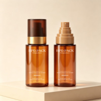 Flacon pulvérisateur PET ambré à paroi épaisse de 100 ml, atomiseur de parfum de luxe à fine brume, flacon rechargeable pour cosmétiques, toner, soins de la peau