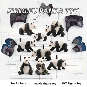 Juego de Figuras de Animales Salvajes, Modelo de <span class=keywords><strong>Panda</strong></span> Gigante en Peligro de Extinción, Juego de 7 Piezas, Figuras de Acción Educativas para Niños - Product Image 2