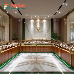 Modern Jewelry Retail Display System Wood <b>Frame</b> Boutique Space Display Cabinet - Product Image 1