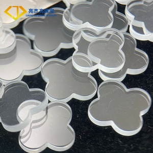 13*13*2mm 8*2mm gemas sintéticas transparentes piedras de cristal de trébol de cuatro hojas reales para joyería - Product Image 4