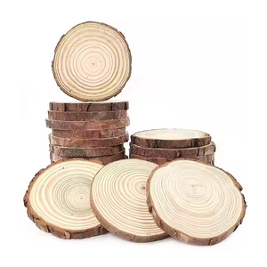 Tranches de logo rond en bois de pin naturel tenture murale écologique sous-verre d'arbre blanc uni rustique personnalisé pour la décoration de la <span class=keywords><strong>maison</strong></span> - Product Image 1