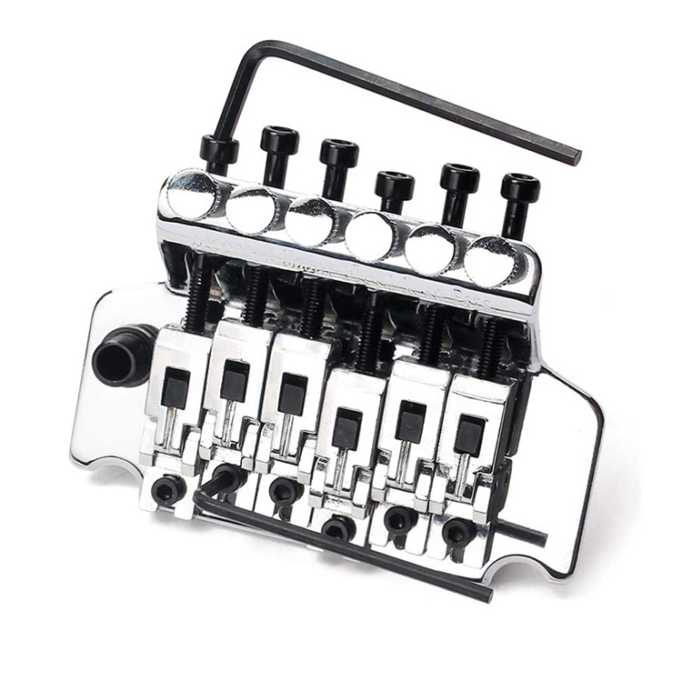 Double Roll Brass Tailpiece Saddle Guitar Floyd Rose Tremelo Vibrato Bridge  for Electric Guitar Replacement Parts