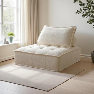 Canapé modulaire en tissu écologique moderne, mobilier doux à assembler avec housse en tissu amovible, décoration pour espace de location - Product Image 2
