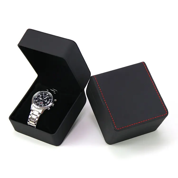Custom cheap leather watch packaging gift box wholesale portable Wrist watch display storage box