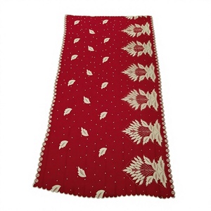 Wholesale Custom Floral Embroidery Beaded Edge Lightweight <b>Chiffon</b> Women Shawl Daily Wear <b>Scarf</b> Wrap Bulk - Product Image 2