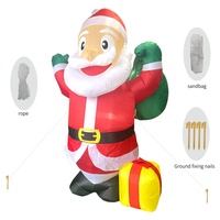 Imperméable à l'eau l'air léger sauter noël gonflable père noël Inflables Navidos extérieur Inflable Navidad