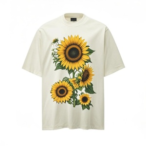 Custom Printed Vintage Colorful <b>Spray</b> Pattern 100% Cotton Men's T-Shirt Round Neck Short Sleeve Men's T Shirts - Product Image 2