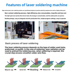 Máquina De Solda A <span class=keywords><strong>Laser</strong></span> PLC Núcleo Totalmente Automático Desktop Tipo Food Pcb Microfone Fio Alimentação Solda Bola Solda Pasta 1 Ano - Product Image 3