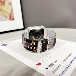 <span class=keywords><strong>Correa</strong></span> de <span class=keywords><strong>Reloj</strong></span> Inteligente de TPU con Estampado de Leopardo para <span class=keywords><strong>iPhone</strong></span> y para Watch 7/8/38-49 mm con Cierre Desplegable - Product Image 5