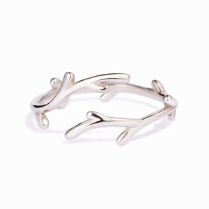 T0686 Anello a forma di pianta in argento, stile bohémien, gioiello unisex alla moda, regalo per lei e per lui - Product Image 5