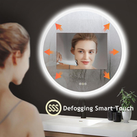 Guirlandes lumineuses LED pour salle de bain 12V 5A 60W, miroir en cuivre, un ou trois couleurs, variateur de luminosité, interrupteur à capteur tactile