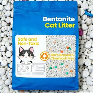 Litière pour chat en bentonite sphérique de qualité supérieure, écologique, biodégradable, faible teneur en poussière, agglomérante, désodorisante, 5 kg, marque Benjie, facile à nettoyer - Product Image 1