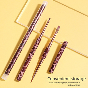 Pinceau à ongles en gel UV à double tête avec manche en métal, logo personnalisé, stylo de peinture professionnel pour salon de manucure - Product Image 4