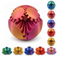 Custom 3D Printed Fidget Ball New Continuous Rotation Gear Structure Gear Sphere Fidget Toy Desk Decor