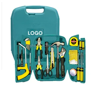 27 PCS custom logo portable plastic tool box household electrician tool set