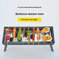 Barbecue au charbon de bois rétractable, pliable, portable, petit barbecue de camping, grille de barbecue au charbon de bois pour l'extérieur