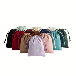 Pochette à bijoux en lin vierge imprimée avec logo personnalisé, recyclable, anti-poussière, avec cordon en velours - Product Image 1