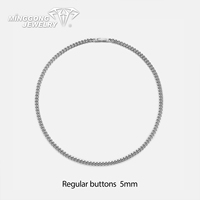 Chaîne cubaine Hip Hop Miami en acier inoxydable de haute qualité, 5mm, 8mm, 10mm, 12mm, 14mm – Collier cubain en promotion