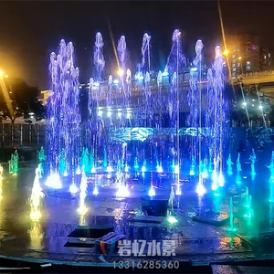 Tam Set müzikli fıskiye ekipman üreticileri açık renkli dalga ışık bahar interaktif Yanyi Waterscape paslanmaz çelik - Product Image 1