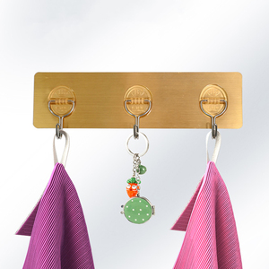 Bán Buôn Trắng Sống Tự Phòng Dính Treo Khăn Lưu Trữ Kệ Móc Đấm Dính Dải <span class=keywords><strong>PE</strong></span> Miễn Phí Mini Móc Và 48 Nhỏ - Product Image 1