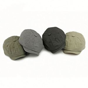 Gorra de Boina de Algodón Lavado Estilo Británico Vintage para Hombre, Novedad 2025, Gorra Newsboy de Color Sólido Casual para las Cuatro Estaciones - Product Image 2