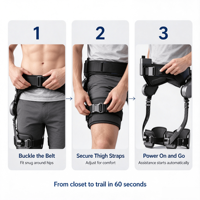 Exosquelette alimenté par l'IA, robot électrique ultraléger de 2 kg pour la marche, la randonnée et l'alpinisme en extérieur