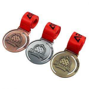 Medallas de Metal Personalizadas del Fabricante, Recuerdos, Medalla Deportiva, Logotipo Estampado, Latón Antiguo, Plata, Bronce, Medalla de Pickleball - Product Image 3