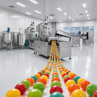 Ligne de production industrielle de bonbons sphériques ronds, machine à bonbons haute vitesse, unité de traitement de saveurs multicolores