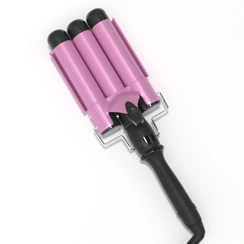 Mode Super Professional Friseursalon Hair styling Drei Röhren Hochwertige Pink Hair Curling Triple Barrel Elektrischer Locken wickler