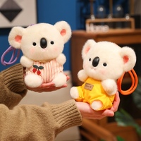 Porte-clés en peluche koala personnalisé mignon, jouet en peluche kawaii, animaux en peluche personnalisables, mini peluches, cadeaux de fêtes, vente en gros OEM ODM