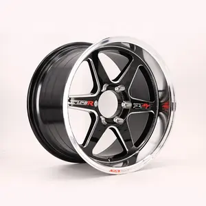 18X10.5J 139.7 Giling Bibir, Roda Aloi 6 Jeruji Hitam