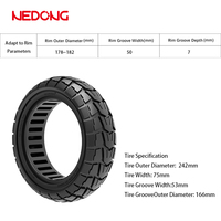 Pneu large pour trottinette électrique 10x2.75 pour G-Booster G2 Pro Speedway Dualtron 36V, pneu en caoutchouc solide, anti-crevaison, pneus tout-terrain