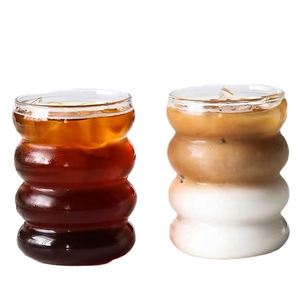 Verre à vin en verre cannelé en spirale de 10 oz, forme créative, design moderne et écologique, réutilisable, compatible lave-vaisselle, pour les soirées et les bars - Product Image 4