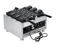 Machine à gaufres Taiyaki en fonte pour la fabrication de Taiyaki à la crème glacée, modèle Commercial Electric Open Mouth Fish Taiyaki Maker