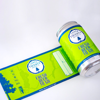Emballage personnalisé, impression inversée, diverses données, tube thermique, étiquettes thermorétractables pour canettes de bière, boissons, bouteilles