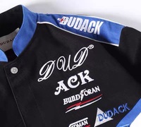 Veste de moto de course en coton sur mesure, taille plus, avec broderie personnalisée, vente en gros OEM