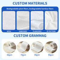 Lingettes jetables biodégradables extra larges 11*12 pouces pour soins personnels professionnels, utilisation sèche et humide