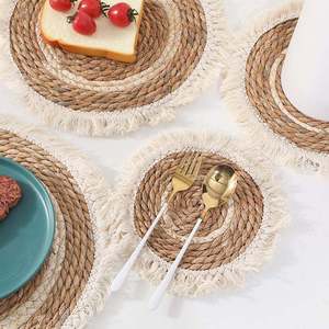 Sets de table en <span class=keywords><strong>paille</strong></span>, livraison rapide, napperons en rotin tissé en <span class=keywords><strong>paille</strong></span> naturelle, personnalisés - Product Image 4