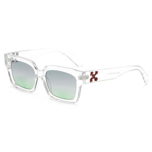 Nuevas gafas de sol cuadradas de moda personalidad <span class=keywords><strong>X</strong></span> decoración de letras gafas de sol rectangulares de moda - Product Image 3
