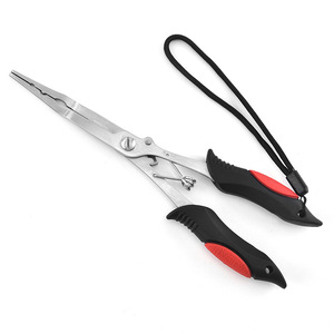Multifunctional <b>Long</b> <b>Nose</b> Stainless Steel Fishing Pliers Lure Pliers With Safety Lanyard For Hook Removing Line Cutting Split Ri - Product Image 4