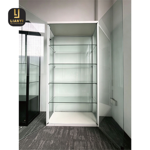 High Quality Aluminum Frame Tempered <b>Glass</b> Display Cabinet Sliding Door Lockable Dustproof Showcase Adjustable <b>Glass</b> Shelf For C - Product Image 4