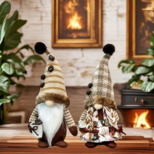 Gnomi del Caffè Fatti a Mano, Eco-Friendly e Durevoli, Decorazione per Bar, Giocattolo Imbottito Scandinavo Tomte <span class=keywords><strong>Nisse</strong></span>, Arredamento Rustico - Product Image 2