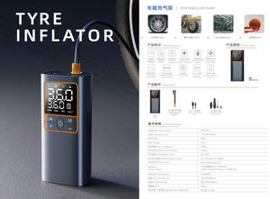 <span class=keywords><strong>Gonfleur</strong></span> de pneus portable mini ABS de qualité supérieure à prix abordable pour <span class=keywords><strong>voiture</strong></span> avec lumière LED numérique - Product Image 2